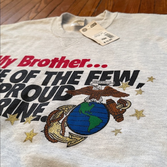 90’s Marine’s Vintage Crewneck Sweater My Brother One of The Few The Proud - Picture 5 of 13